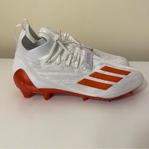 Adidas Adizero 2022 Primeknit Football Cleats White /Orange HP8742 Sz 13 Rare